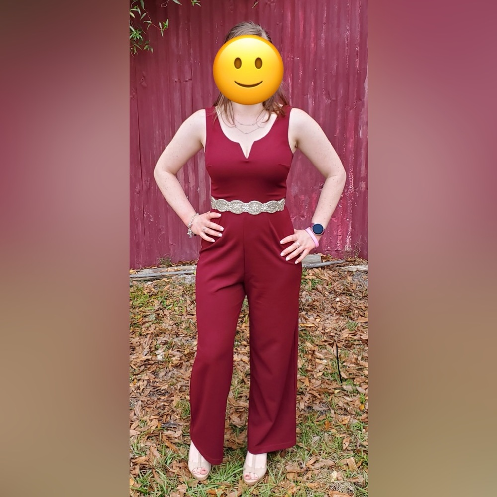 Francesca’s Maroon Jumpsuit